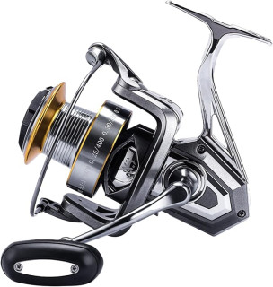 Fishing Reel HJ Spinning Reels 6000 Size 10+1 BB 5.1:1 Gear Ratio 33LB Max Drag 0.95lb Weight for Saltwater and Freshwater Fishing