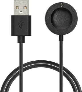 kwmobile USB Cable Charger Compatible with Diesel DZT2015 / DZT2017 / DZT2012 / DZT2014 Cable - Charging Chord for Smart Watch - Black