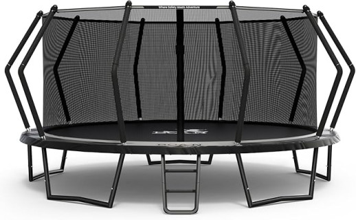 BCAN 8FT 10FT 12FT 14FT 15FT 16FT Recreational Trampoline with Enclosure for Kids Adults, ASTM Approved, Outdoor Trampolines with Ladder for Kids