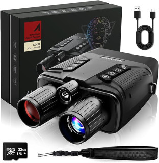 Night Vision Goggles - Eagle 4K Night Vision Binoculars for Adults, Dual Night Vision Modes Binoculars with 5000mAh Battery, 32GB SD Card Included for Adventure and Surveillance, Black