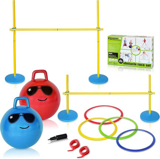 B4 Adventure Playzone-fit Obstacle Course Race Set - Perfect for Indoor & Outdoor Active Play Every Day, Easy Setup & Endless Course Layouts