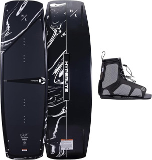 Hyperlite Cryptic Wakeboard + Remix Bindings Wakeboard Package - Perfect for Intermediate to Advanced Riders