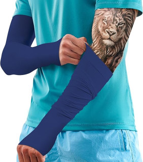 KEMFORD Tattoo Cover Up Sleeves – 1 Pair of Lightweight UV Arm Sleeves for Men & Women – Breathable Fabric for Work, Healing Tattoos, and Sun Protection