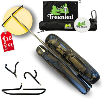 Disc Golf Retriever Pole 16 Feet | Disc Golf Grabber Tool 3 Hooks, Towel, Case | Disk Golf Retriever | Frisbee Golf Retriever Tool | Disc Golf Disc Retriever | Disc Retriever Disc Golf Accessory