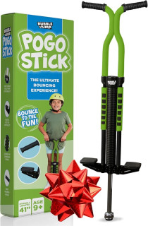 Pogo Stick for Kids Age 10 & up Green - for Boys, Girls, Teens & Adults 80 to 160 Lbs - Easy Grip Rubber Handle Master Jumper Pogo Sticks - High Jumping Kids Pogo Stick
