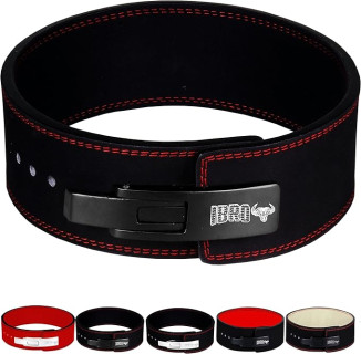 IBRO Powerlifting Lever Gym Belt – Power 8MM, 10MM or 13MM Extreme Heavy Duty Genuine Leather Belts - Squats Deadlifts Bodybuilding Weight Lifting IPF Power Lifting Strongman for Men