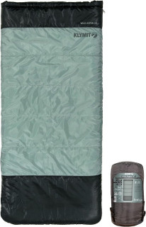 Klymit Wild Aspen Lightweight Rectangle Sleeping Bag, 20°F Sleeping Bag for Camping, Hiking, and Backpacking in Cold Weather, Green