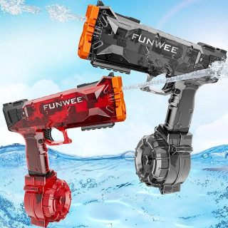 2 Pack Electric Water Guns for Kids, Most Powered Full Automatic Water Squirt, High Powerful Capacity Long Range Bodinator Classic Full Strongest Water Blaster, Outdoor Swimming Pool Gift Toy