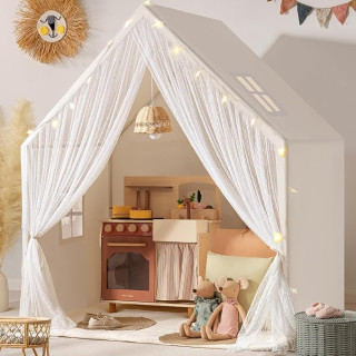 Tiny Land Kids Star Lights Playhouse, Large Indoor Tent, 53
