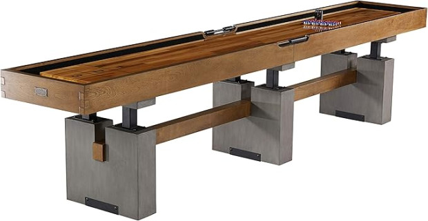 Barrington Shuffleboard Multiple Styles Urban Shuffleboard Game Table Collection, Durable Designs with Puck Set Accessories, Perfect for Family Game Rooms