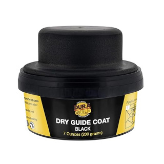 Dura-Gold Premium Black Dry Guide Coat Kit, 7 Ounces (200 Grams) - Powder that Instantly Highlights Auto Bodyshop Repair Surface Imperfections, Identify Body Filler Pinholes, Sanding Scratches Defects