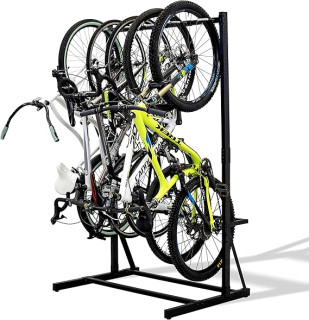 StoreYourBoard Freestanding 5 Bike Storage Rack, The Original G-Bike, Indoor Garage Floor Stand, Bicycle Organizer
