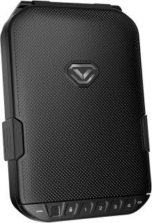 VAULTEK LifePod Secure Waterproof Travel Case Rugged Electronic Lock Box Travel Organizer Portable Handgun Case with Backlit Keypad (Covert Black) (Biometric)