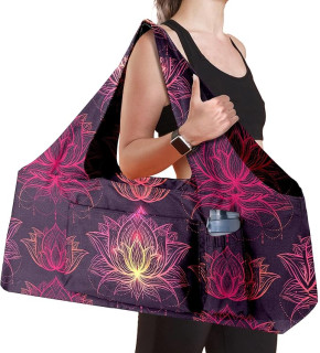 Women Yoga Mat Bag – Versatile Yoga Bag with Mat Straps & Storage Pockets, Holds Yoga & Pilates Mats, Lightweight & Durable