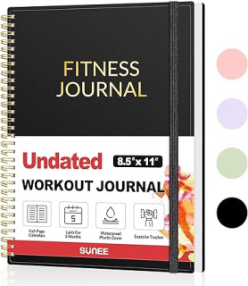 Fitness Journal Workout Planner for Women & Men, A4 (8.5