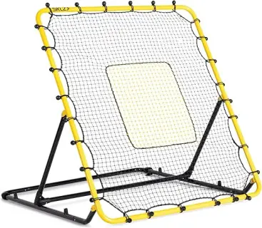 SKLZ Fielding Trainer - Baseball & Softball Pitch-Back Rebound Net - Ground, Line Drive & Fly Ball Return Settings - 4 x 4.5-Foot Steel Frame, UV & Weather Resistant Bungee Net, Easy-Fold Design