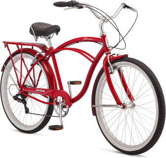 Schwinn Sanctuary 7 Comfort Beach Cruiser Bike for Adult Women Men, 7-Speed Drivetrain in Retro-Styled Steel Step-Through or Step-Over Frame, 26-Inch Wheels, With Front & Rear Fenders, Rear Cargo Rack