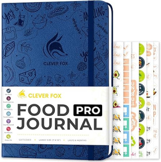 Clever Fox Food Journal Pro – Diet & Wellness Planner for Women & Men – Weight Loss Diary with Calorie Tracker – Food Log for Tracking Meals, Exercise & Weightloss - Undated, 7
