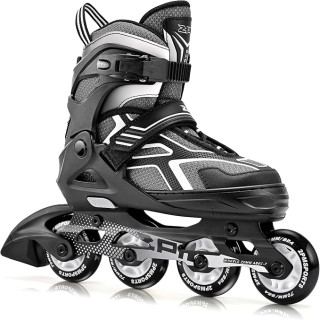 2PM SPORTS Torinx Green Boys Adjustable Inline Skates, Fun Beginner Roller Skates for Kids, Youth, Girls, Men and Women