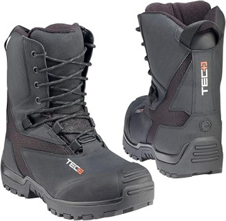 Ski-Doo New OEM, Waterproof Abrasion Resistant Tec+ Boots, Men's 11, Black, 4442533190