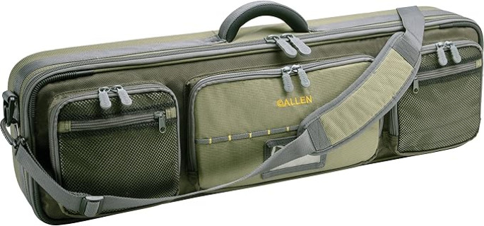 Allen Company Cottonwood Fly Fishing Rod & Gear Bag Case, Hold up to 4 Fishing Rods, Heavy-Duty Honeycomb Frame, Olive