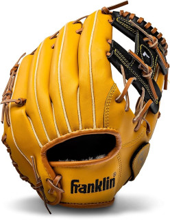 Franklin Sports Baseball + Softball Gloves - Field Master Adult + Youth Baseball + Softball Gloves - Right Hand + Left Hand Gloves - Infield + Outfield Mitts - Multiple Sizes + Colors