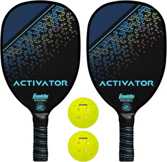 Franklin Sports Pickleball Paddle and Ball Set - Wooden Pickleball Rackets + Pickleballs - Activator - USA Pickleball (USAPA) Approved
