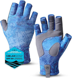 Tough Outdoors UV Fishing Gloves - Fingerless, Kayaking & Sailing - UPF 50+ Sun Protection