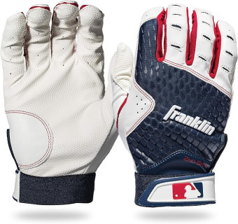 Franklin Sports MLB 2nd Skinz Batting Gloves - Adult & Youth Baseball & Softball - Men's & Kids Teeball & Softball Gloves - Multiple Sizes & Colors Available