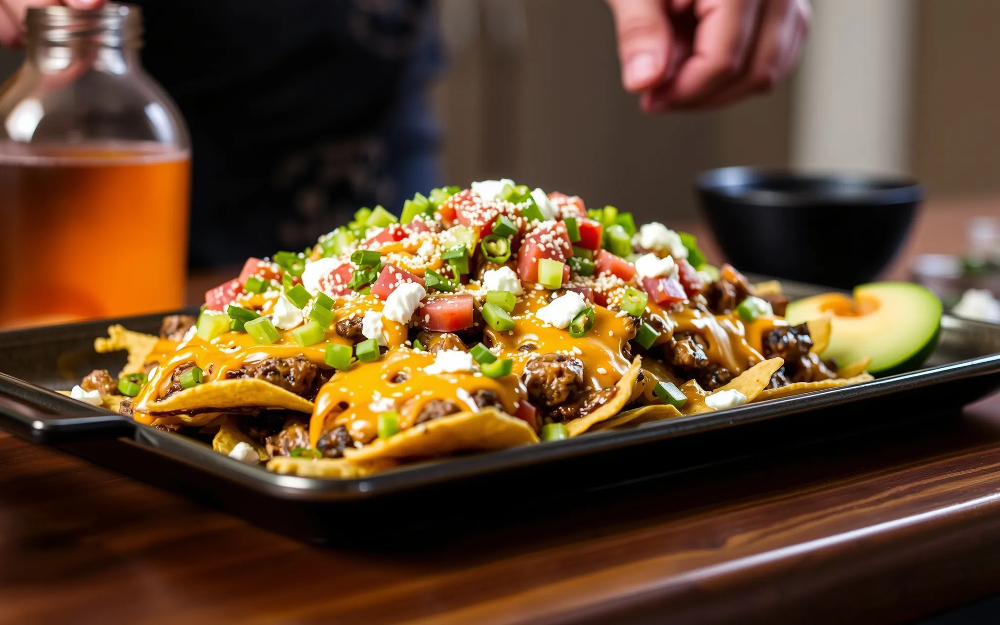 BBQ Cheeseburger Nachos Recipe Photo