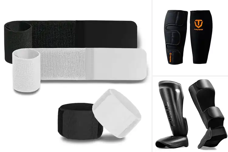 Detailed view of Best Adjustable Velcro Shin Guards