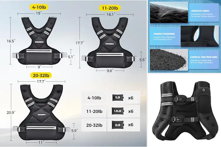 Detailed view of Best Adjustable Weight Vest For One Size Fits Most