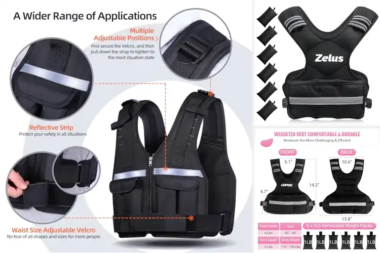Detailed view of 10 Best Adjustable Weighted Vests Boost Strength & Stamina