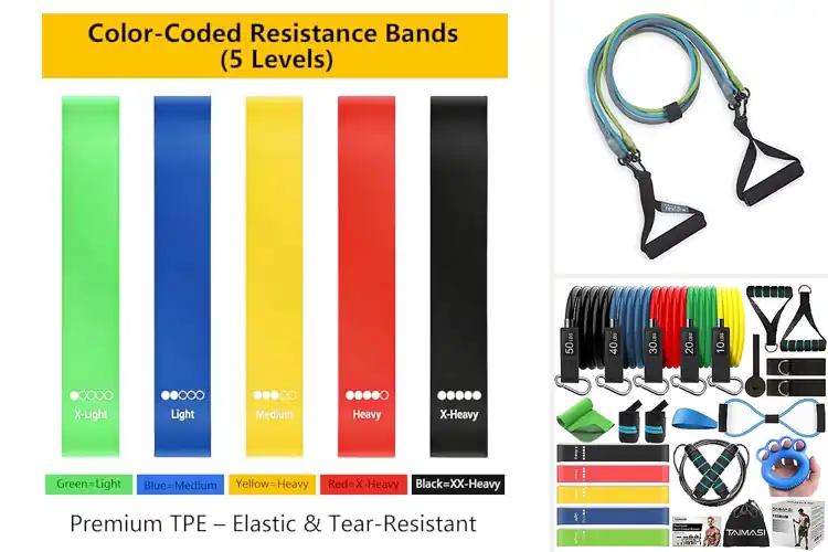 Detailed view of Best All In One Resistance Band Set With Guide