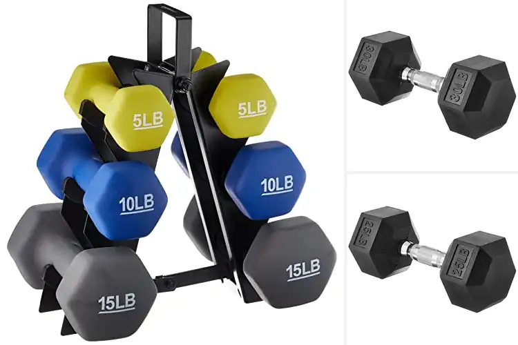 Detailed view of Best Amazon Basics Dumbbell Sets