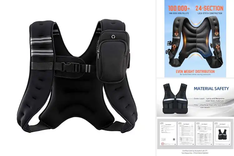 Detailed view of 10 Best Comfortable Weighted Vests for Weight Loss