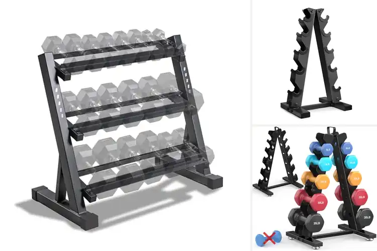 Detailed view of 10 Best Compact Dumbbell Racks for a Tidy Home Gym