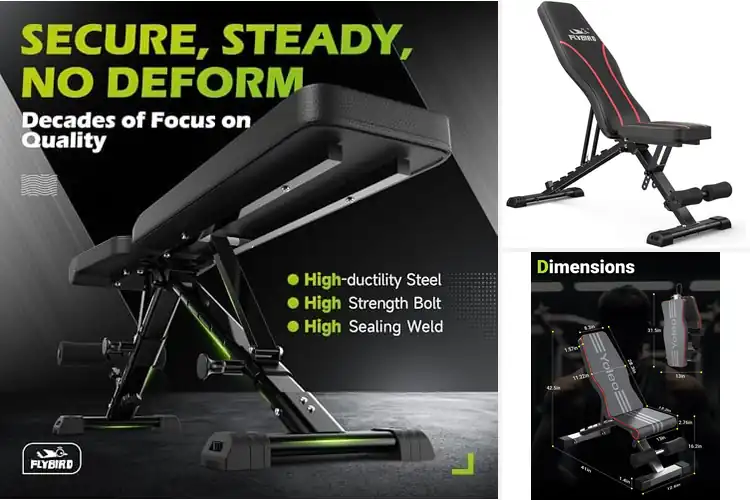 Detailed view of Top 10 Compact Weight Benches for Home Fitness