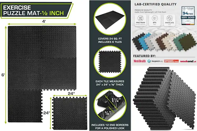 Detailed view of 10 Best Fitness Tiles for a Safer, Comfier Workout