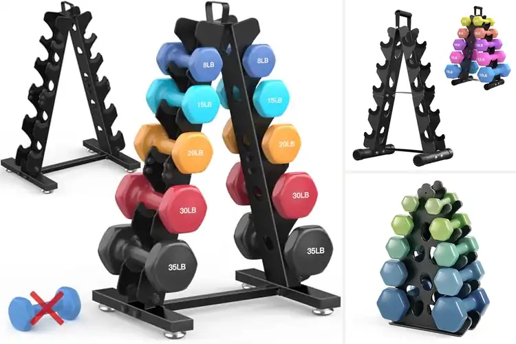 Detailed view of 10 Best Five-Pair Dumbbell Racks to Maximize Space & Style