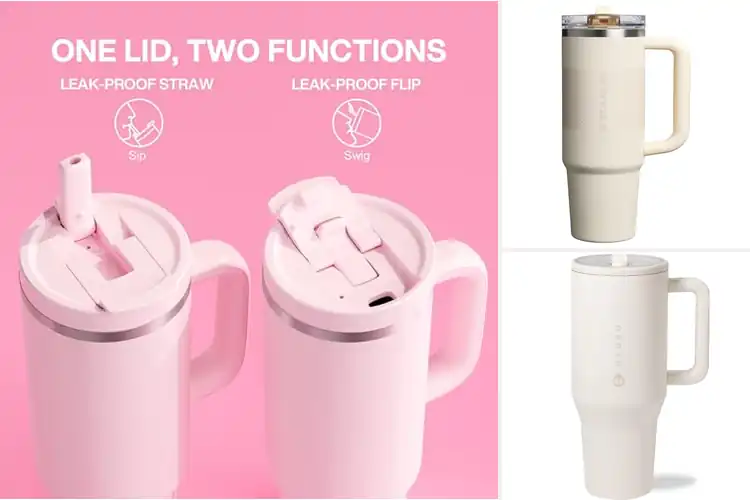 Detailed view of Best Flip Straw Lid Tumbler