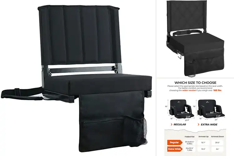 Detailed view of 10 Best Folding Stadium Chairs: Sit Comfortably