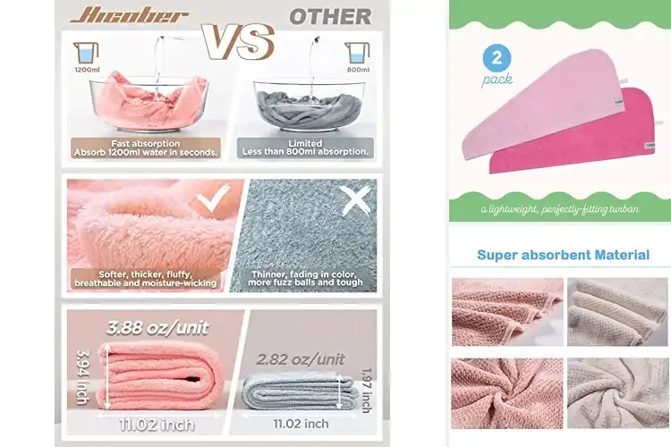 Detailed view of 10 Best Head Wrap Towels for Smooth, Quick-Drying Hair