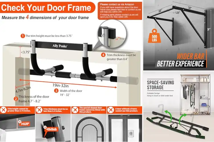 Detailed view of 10 Best Heavy Duty Pull Up Bars for Home Strength