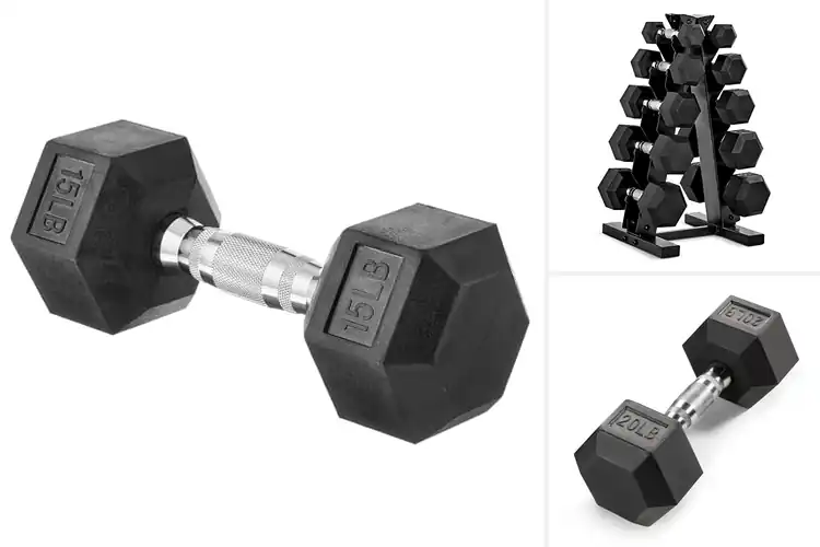 Detailed view of Best Hex Dumbbells With Non-Rolling Ends