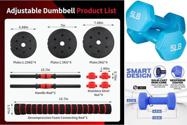 Detailed view of Best Hexagon End Dumbbells For Non Rolling