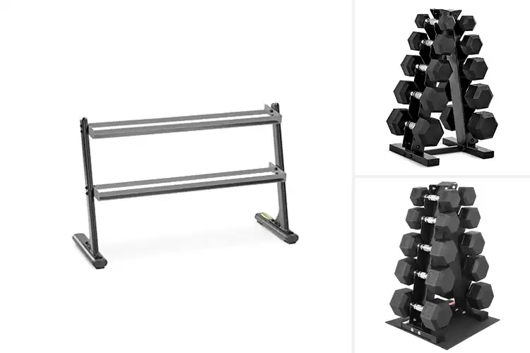 Detailed view of Best Hexagon End Storage Dumbbells