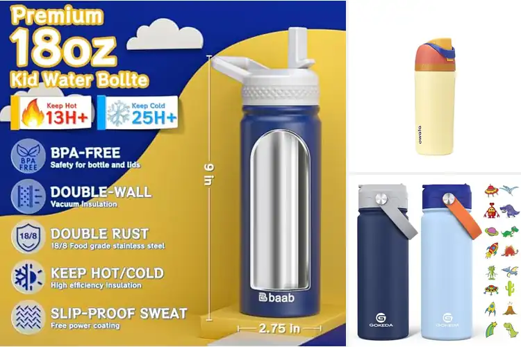 Detailed view of 10 Best Kids Insulated Water Bottles: Stay Cold & Mess-Free