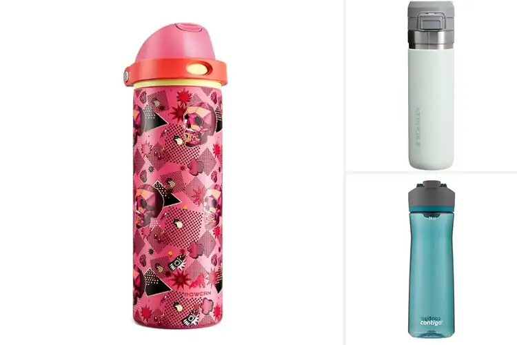 Detailed view of 10 Best Leak-Proof Water Bottles With Push-Button Lids