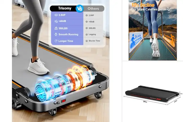 Detailed view of Best Low Noise Treadmills for Quiet, Powerful Home Workouts